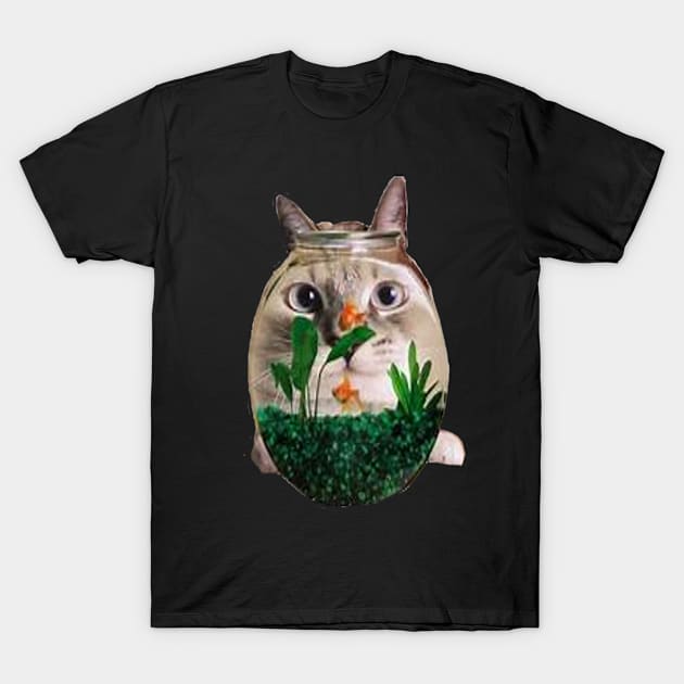 Cat bowl T-Shirt by joshsmith